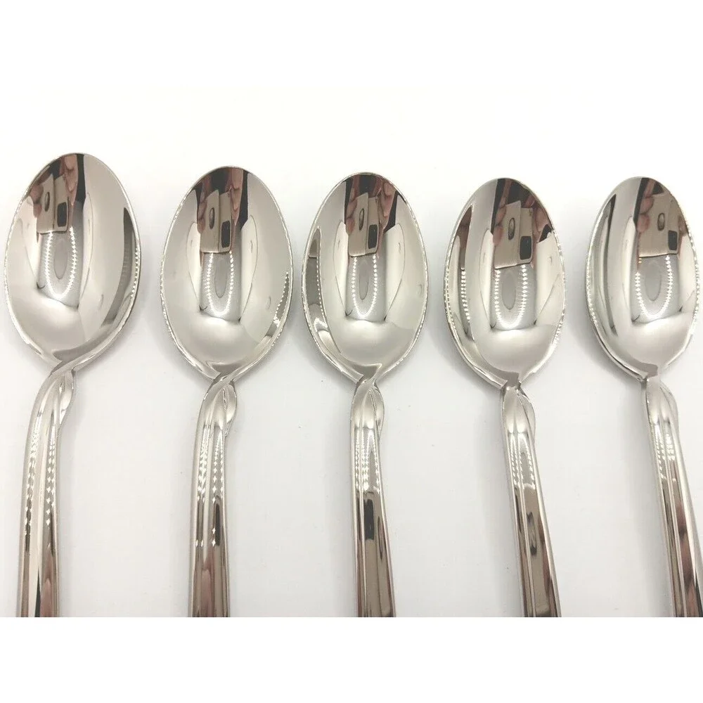Lenox Simply Fine Twist 5 Piece Teaspoon Set 18/10 Stainless Vietnam New